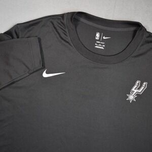 Nike San Antonio Spurs Black Long Sleeve Performance Tee Warm Up XX-Large